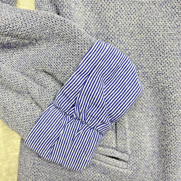 Skies Are Blue Womens Size XS Asa Knit Blazer 3/4 Contrast Sleeves Preppy Office - Picture 4 of 9